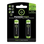 Powerton Nabíjecí Ni-MH baterie AAA, 2-pack