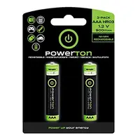Powerton Nabíjecí Ni-MH baterie AAA, 2-pack
