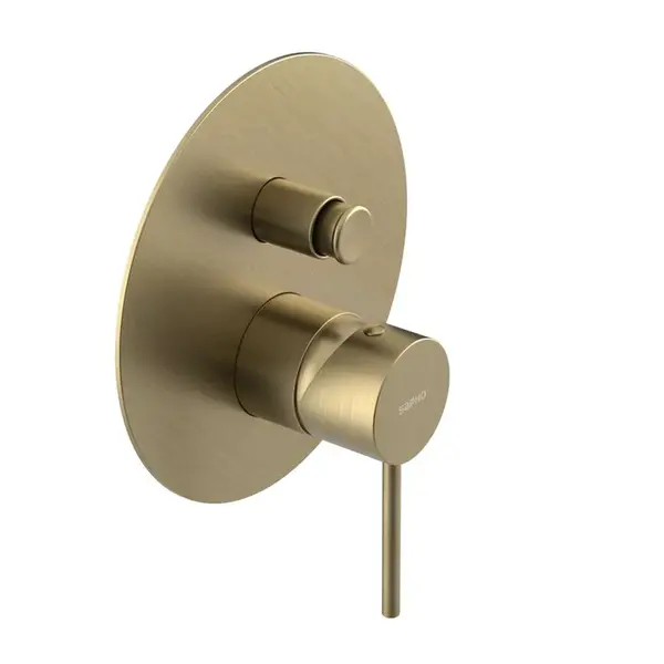 Sapho Ultramix - Baterie pod omítku, pro 2 spotřebiče, s tělesem, matná zlatá UT042G