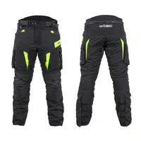 Moto kalhoty W-TEC Aircross černá-fluo žlutá S