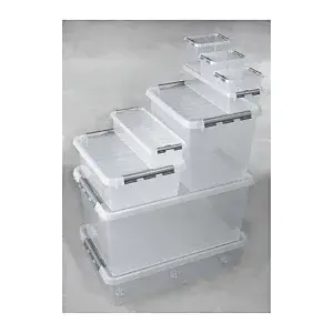 6 x Plastový univerzální box 307 x 200 x 143 mm, průhledný, objem 6l