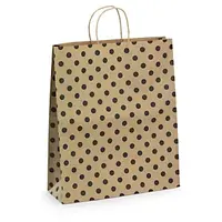 Kraftová taška s černými puntíky 360x425x130 mm