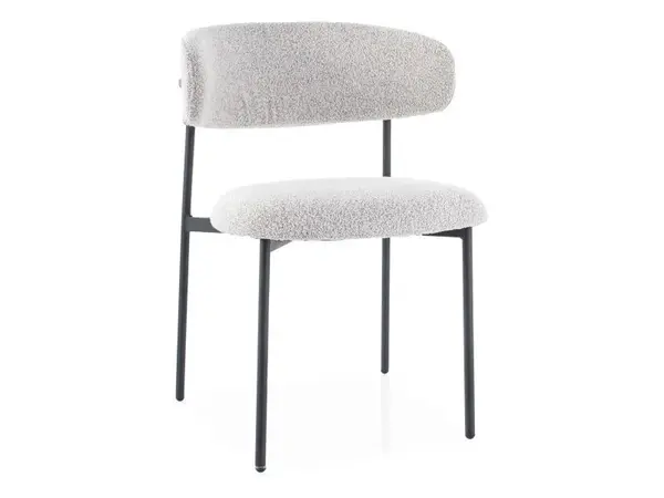 Béžová jídelní židle ELTON s černými nohami