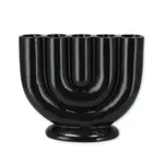 Černá keramická váza BUKAN 21 cm