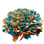 Čmuchacíkoberečky.cz® Čmuchací kobereček extra hustý TMAVĚ TYRKYSOVÝ - ŽLUTÝ 209/45X