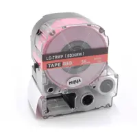 Epson LK-SD36RW, 36mm x 9m, bílý tisk / červený podklad, kompatibilní páska