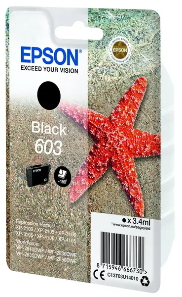 Epson 603 C13T03U14010 černá (black) originální cartridge