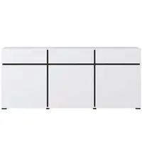 Komoda Cross 3D3S bílá/černá