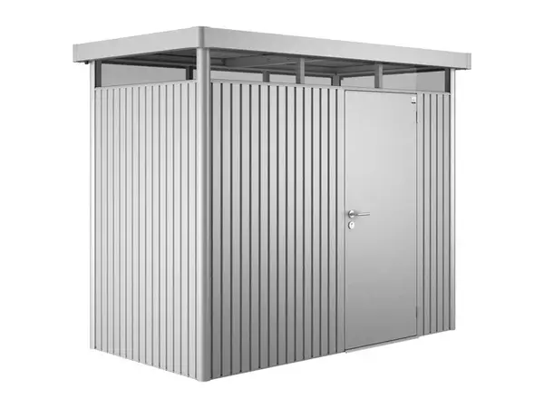 Domek na nářadí Biohort HIGHLINE HS, stříbrná, jednokřídlé dveře BH83010