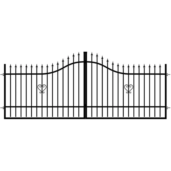 BRÁNA DVOUKŘÍDLÁ TOPAZ 130-160 X 400 CM