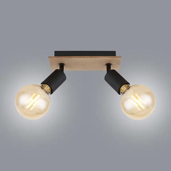 Svítidlo 54008-2H Černá a hnědá LS2