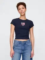 GAP Dámské Crop tričko Americana 761115-05 Velikost: XS
