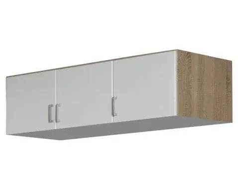 Skriňový nadstavec Bremen, 136 cm, dub sonoma/biela%