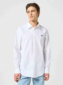 Pánská košile WRANGLER LS SHIRT WHITE OXFORD 112350485 Velikost: M