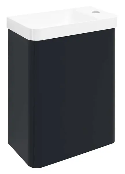 Sapho Zorba - Umývadlová skrinka, 39x22x50 cm, 1 dvierka L/P, matný antracit LT113-3434