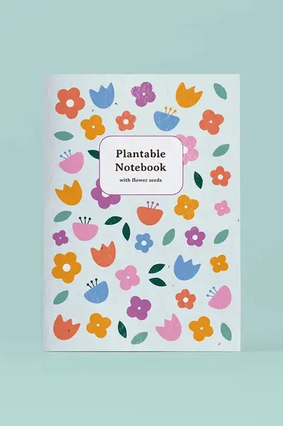 Zápisník se semínky květin k pěstování RESETEA 14,8 x 21 cm