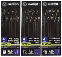 Matrix návazec mxc-4 4” x-strong bait band rigs - velikost háčku 12 nosnost 4,5 kg