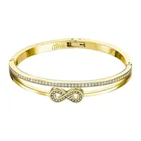 Lotus Style Pevný pozlacený náramek s nekonečnem Woman Basic LS2121-2/2