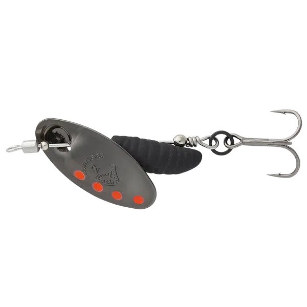 Savage gear třpytka grub spinners silver red black - #0 2,2 g