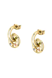 Morellato Pozlacené kruhové náušnice s krystaly Bagliori SAVO07