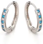 MOISS Stříbrné kruhové náušnice s barevnými zirkony E0000741