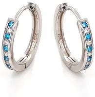 MOISS Stříbrné kruhové náušnice s barevnými zirkony E0000741