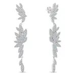 Brilio Silver Dlouhé stříbrné náušnice se zirkony EA1135W