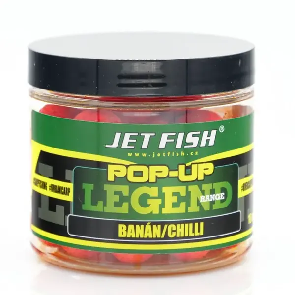 Jet fish plovoucí boilie legend range banán chilli - 60 g 20 mm