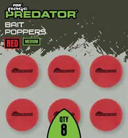 Fox rage predator plovoucí pěna bait poppers 8 ks - červená medium