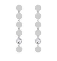 Preciosa Dlouhé ocelové náušnice Essential s kubickou zirkonií 7434 00