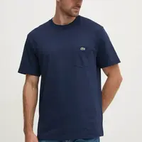 Bavlněné tričko Lacoste tmavomodrá barva, TH2827