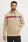 Mikina Guess pánská, béžová barva, s kapucí, vzorovaná, Z4BQ30 FL04Q