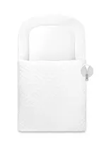 Baby Nellys Zavinovačka, fusak Deluxe na zip, prošívaný Velvet - bílá