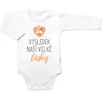 Baby Nellys Body dlouhý rukáv, Výsledek naší velké lásky,  bílé vel.  86