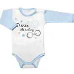 Baby Nellys Body dlouhý rukáv s vtipným textem, Trenér celé rodiny, vel. 62