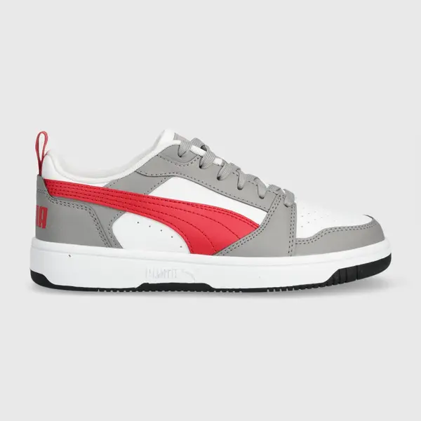 Dětské sneakers boty Puma Rebound V6 Lo Jr šedá barva