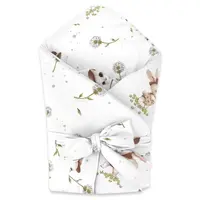 Miminu Zavinovačka na zavazování, LUX SOFT, bavlna, Kocourek a pampeliška - bílá