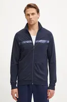 Bavlněná mikina BOSS pánská, tmavomodrá barva, s potiskem, 50527453