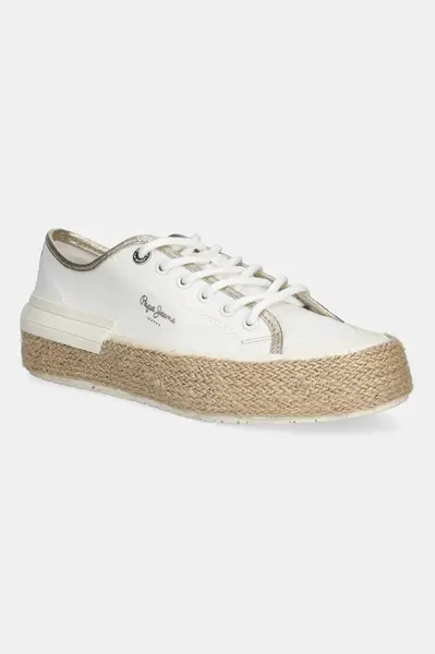 Tenisky Pepe Jeans SAMOI MIX bílá barva, PLS31595