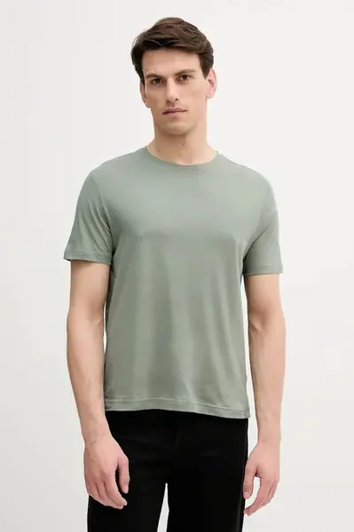 Bavlněné tričko United Colors of Benetton pánské, béžová barva, 3P7XU1058