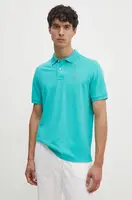Bavlněné polo tričko Gant černá barva