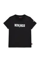 Dětské bavlněné tričko Lego LWTANO 613 černá barva, s potiskem, 12011276