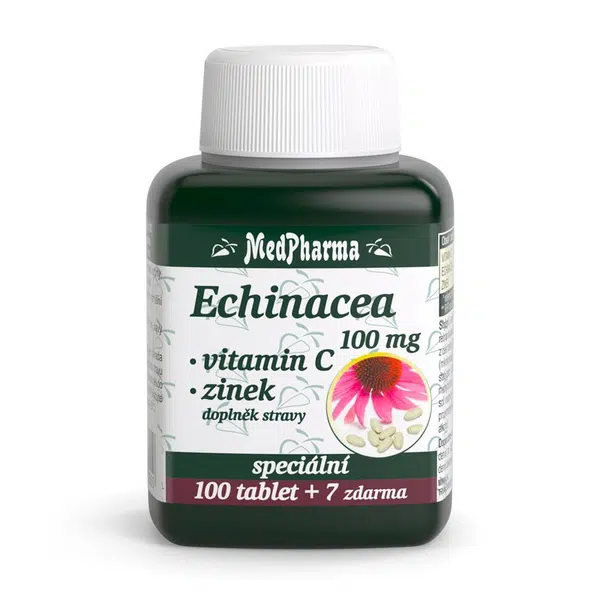 MedPharma Echinacea 100 mg + vitamin C + zinek 107 tablet