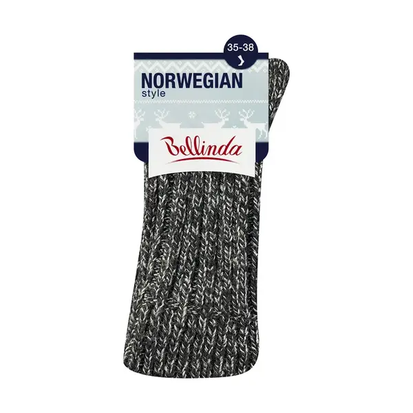 Bellinda NORWEGIAN teplé ponožky vel. 35/38 1 pár černé
