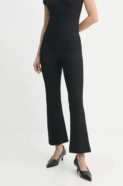 Kalhoty Filippa K dámské, černá barva, zvony, high waist, 29907