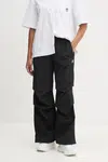 Kalhoty adidas Originals Essential dámské, černá barva, hladké, JD0785