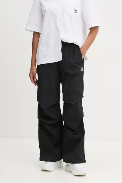 Kalhoty adidas Originals Essential dámské, černá barva, hladké, JD0785