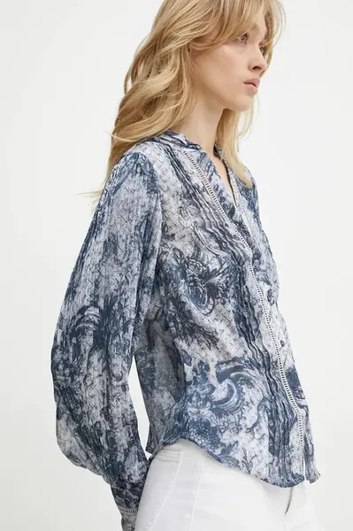 Košile Guess dámská, modrá barva, regular, W5RH16 WDW82