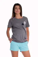 bemaamaa Těhotenské,bavlněné kraťasy s odpáratelným pásem - Máta, vel. S