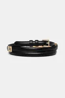 Kožený pásek Guess dámský, černá barva, BW9189 P5115